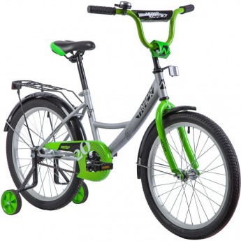 Детский велосипед NOVATRACK VECTOR 20" серебристо-зеленый с доп. колесами Детский велосипед NOVATRACK VECTOR 20" серебристо-зеленый с доп. колесами