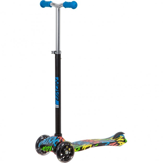 Кикборд NOVATRACK RAINBOW START GRAFFITI синий 120.NRAINBOW.GBL20 Кикборд NOVATRACK RAINBOW START GRAFFITI синий 120.NRAINBOW.GBL20