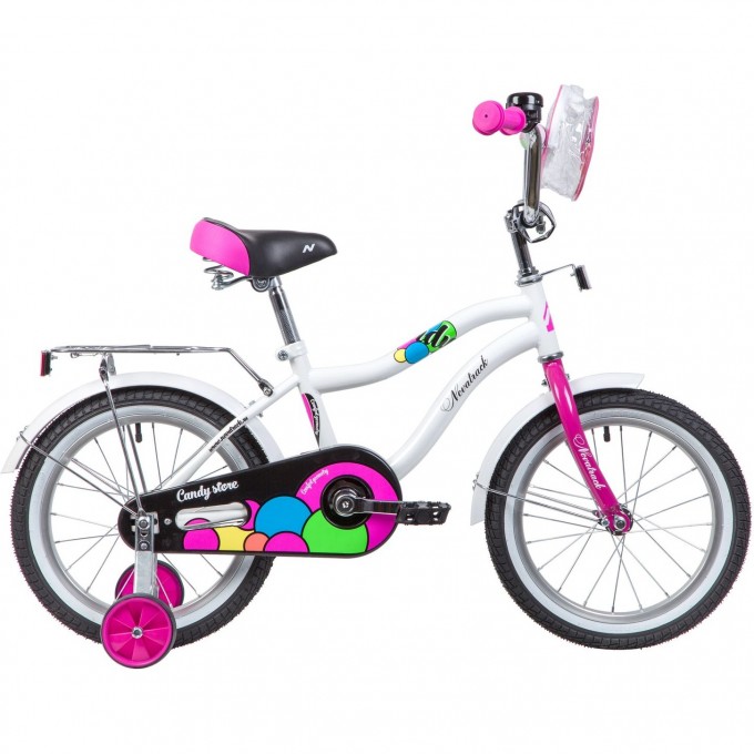 Велосипед NOVATRACK CANDY 16" (2023), рама 10,5", белый 165CANDY.WT23 Велосипед NOVATRACK CANDY 16" (2023), рама 10,5", белый 165CANDY.WT23